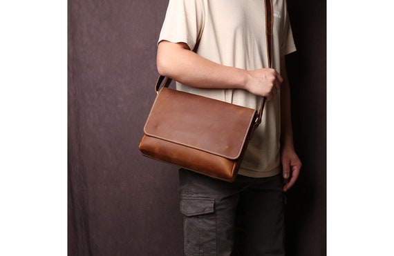 Mens slim messenger bag hot sale