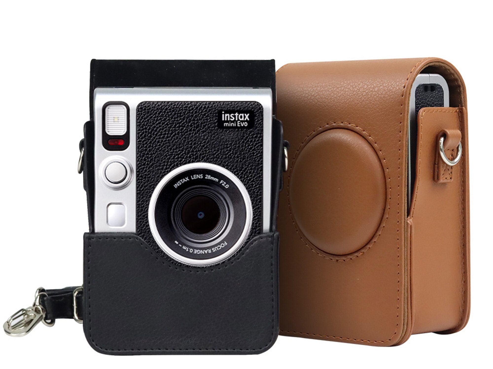 Epicgadget Case for Fujifilm Instax Mini Evo Camera with Adjustable  Shoulder Strap - Instax Mini EVO Camera Pouch Bag Premium PU Leather Travel  Carrying Bag for Instax Mini Evo Instant Camera (Black) 