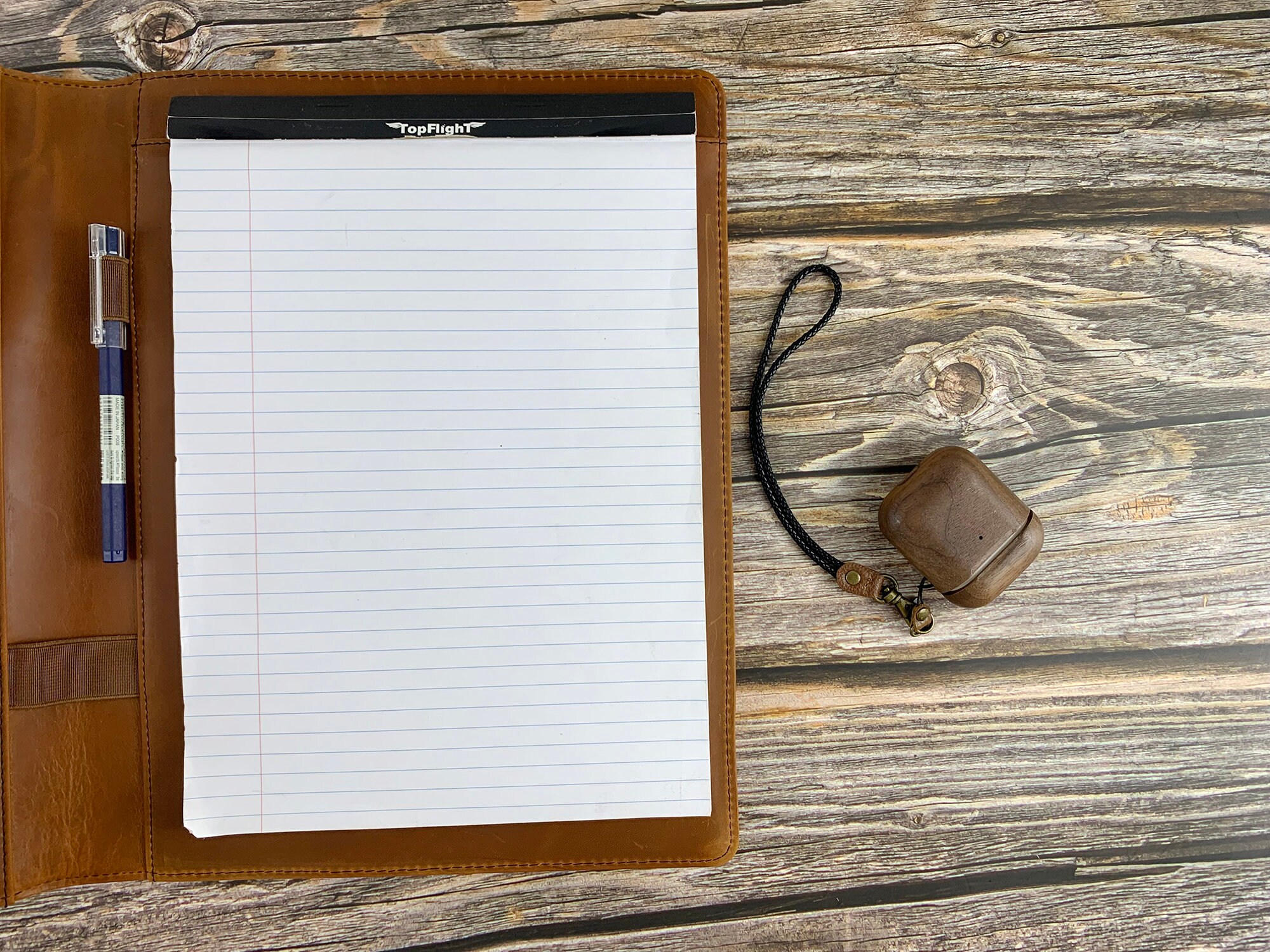 Letter Size Notepad Portfolio Leather Portfolio With Engraved Etsy