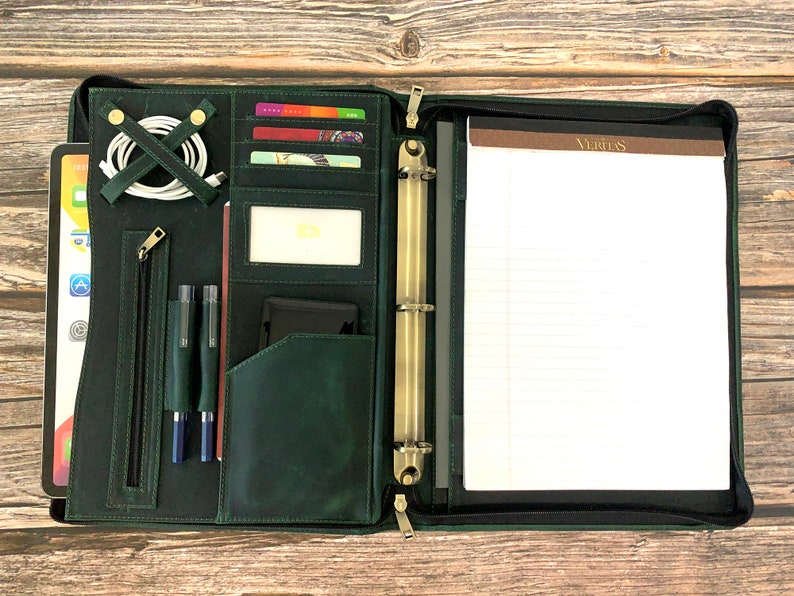 Portfolio 3 Ringbuch personalisiert Freie Initialen graviert - Etsy