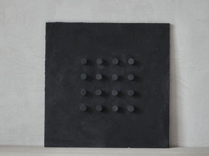 Wabi Sabi Art | Japandi Decor Art|Minimalist Art Black |3D Large Wall Art | Textured Wall Art | Minimal Wall Decor |Large Black Art Minimal image 4