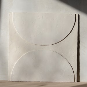 Wabi Sabi Art | Japandi Decor | Cream Arch Art | Midcentury Wall Decor | Textural Art | Plaster Art | 3D Wall decor | Dimensional Wall Art