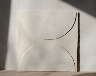 Wabi Sabi Art | Japandi Decor | Cream Arch Art | Midcentury Wall Decor | Textural Art | Plaster Art | 3D Wall decor | Dimensional Wall Art