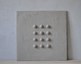 Wabi Sabi Art | Japandi Art | 3d Art | Japandi Decor | Wabi Sabi Wall Art | Taupe |Texture Art |Minimalist Large Wall Art| Plaster Sculpture