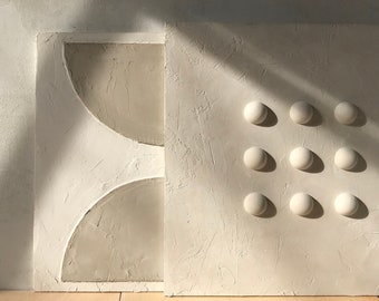 Japandi Art | 3d Art | Japandi Decor | Wabi Sabi Wall Art  Vendome |Texture Art |Minimalist Large Wall Art| Plaster Sculpture