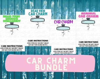 Car Charm Package Insert Printable Files