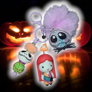 Ciondolo/portachiavi per borsa di Halloween di Nightmare Skellington