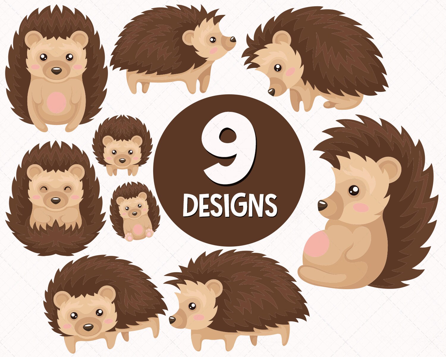 9 Hedgehog SVG Hedgehog PNG Hedgehog Vector Clipart Etsy