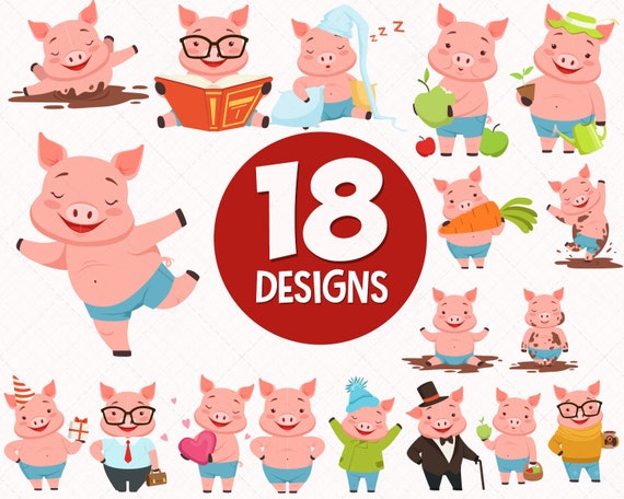 18 Cerdos de dibujos animados SVG Cerdos de dibujos animados - Etsy México 18 Cerdos de dibujos animados SVG Cerdos de dibujos animados - Etsy México
