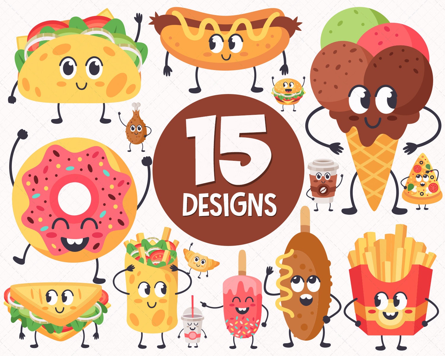 Cute Food Faces - Etsy Cute Food Faces - Etsy