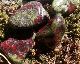 Dragon's Blood Jasper Tumble Stone, Heart Chakra, Manifest Courage