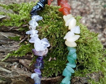 Rainbow Chakra Gemstone Bracelet, All Chakras, Manifest Harmony