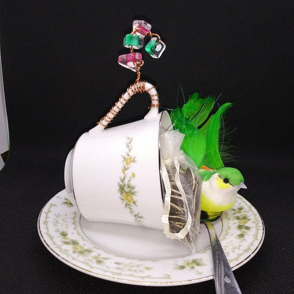 Tea Cup Bird Feeder Etsy
