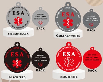 Dog Tag, ESA tag, cat, or other Pet ID Tag, for your Emotional Support Animal