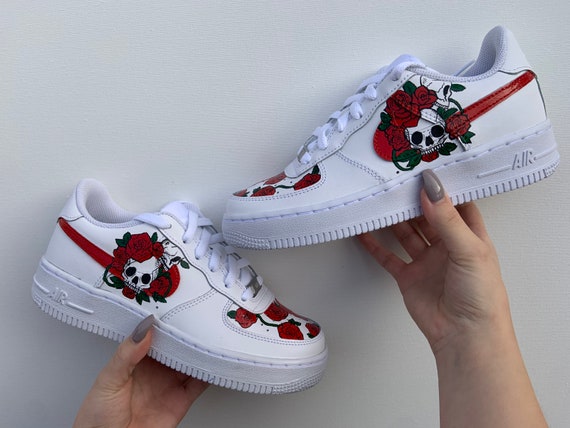 custom air forces roses