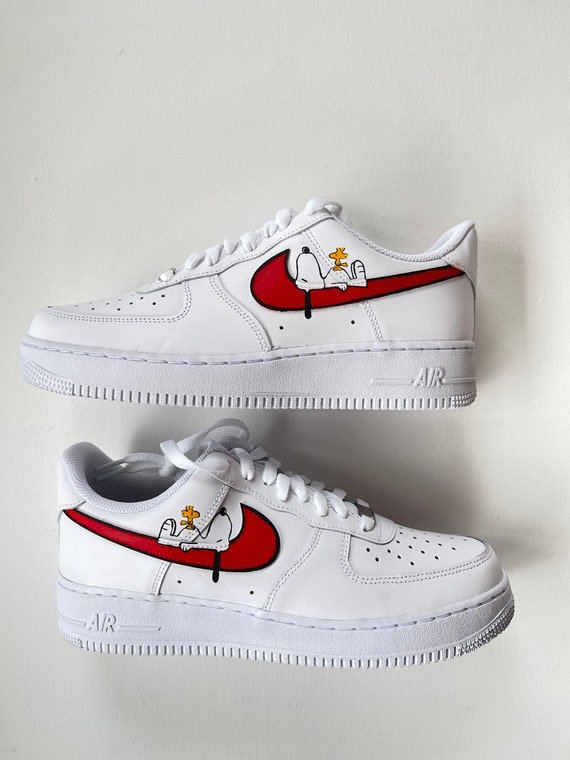 Snoopy Customs Air Force 1s | Etsy