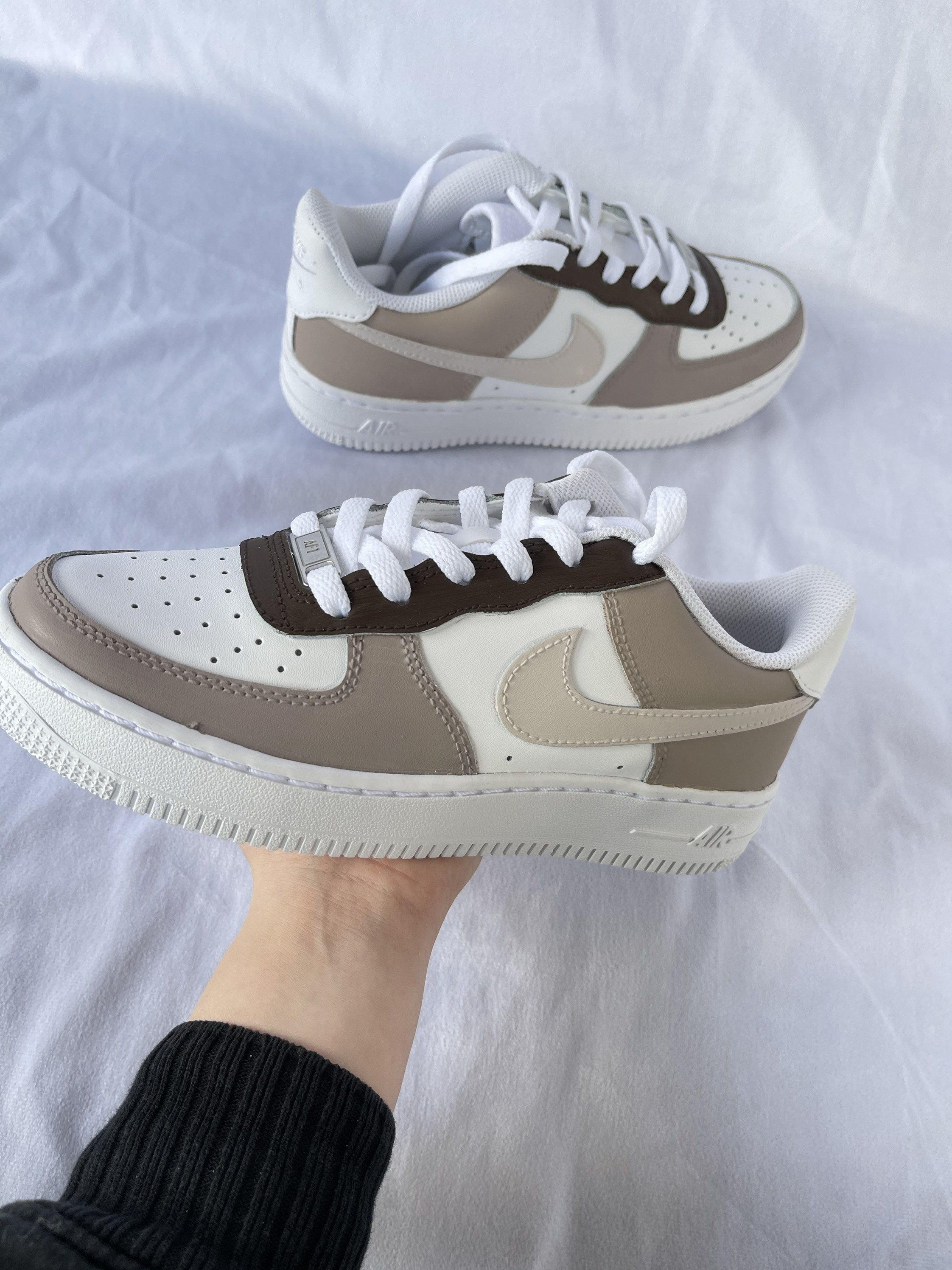 brown painted air force ones