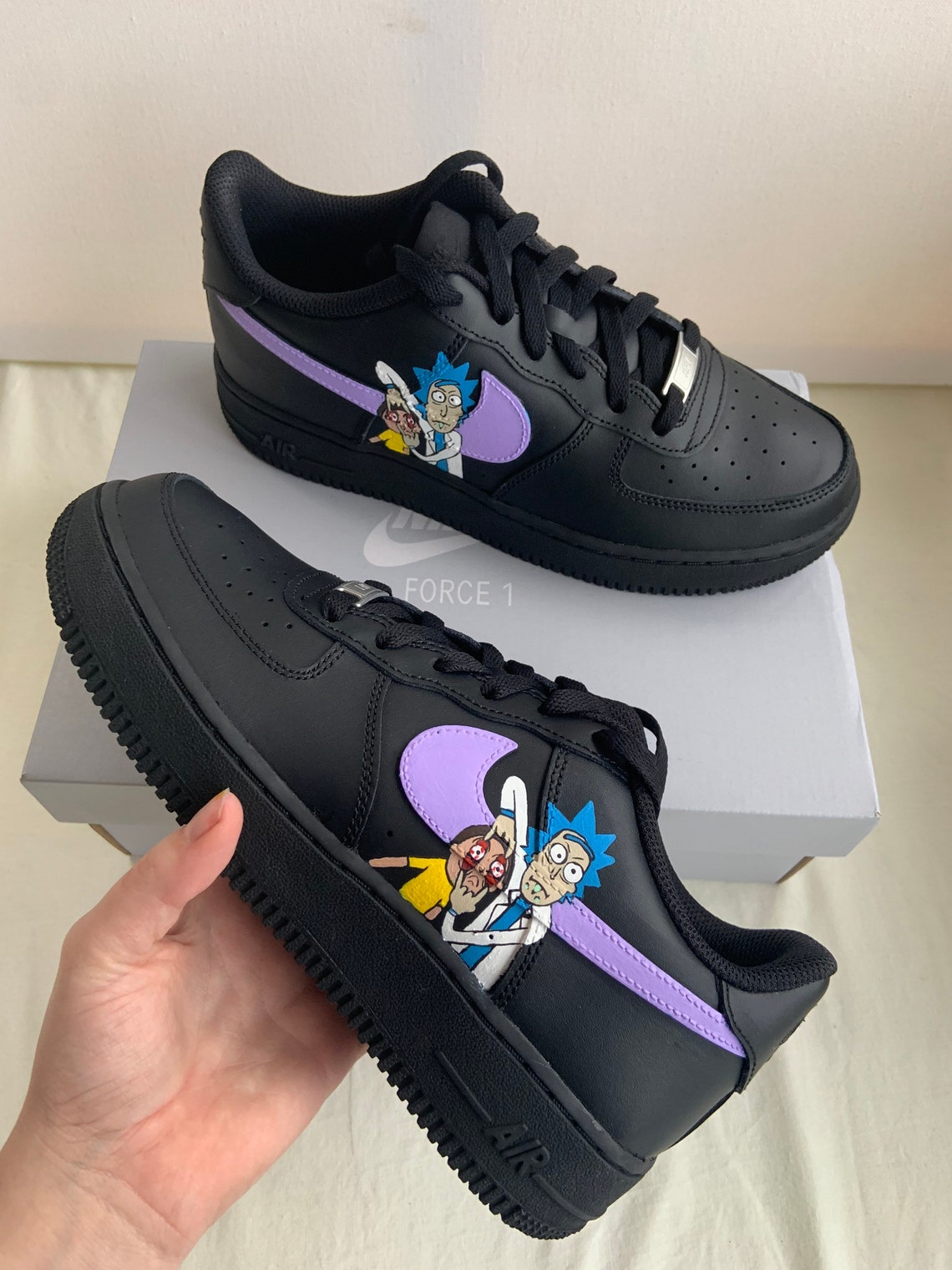 rick and morty black air force 1