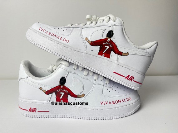 Ronaldo Football Custom Air Force 1s | Etsy
