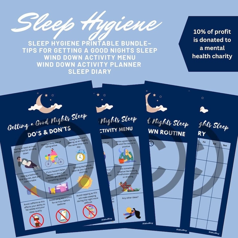 Sleep Hygiene Printable Bundle Etsy