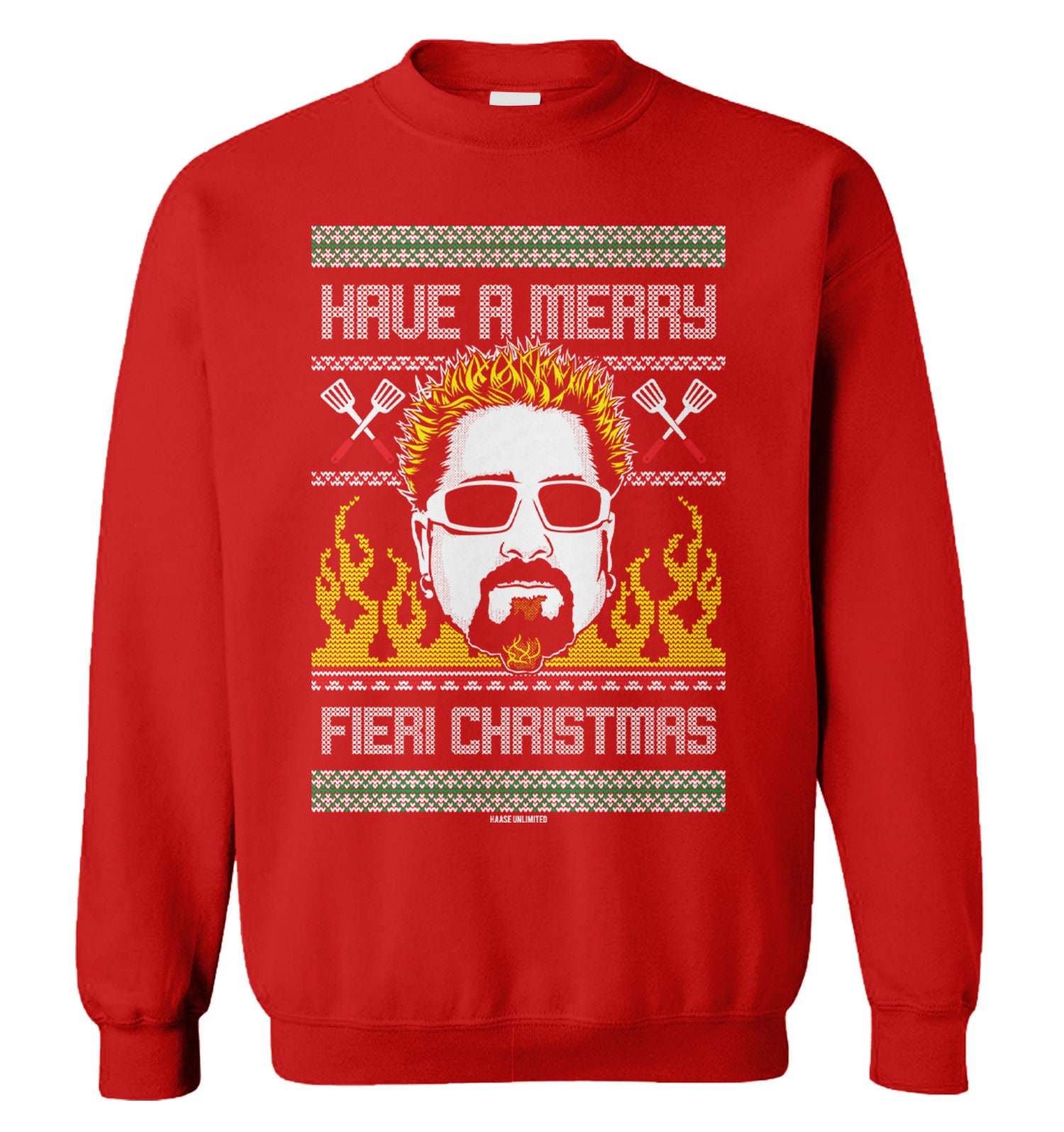 guy fieri santa shirt