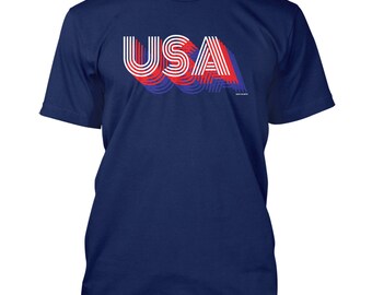 USA Retro Men's T-shirt 4th of July Independence Day - Etsy