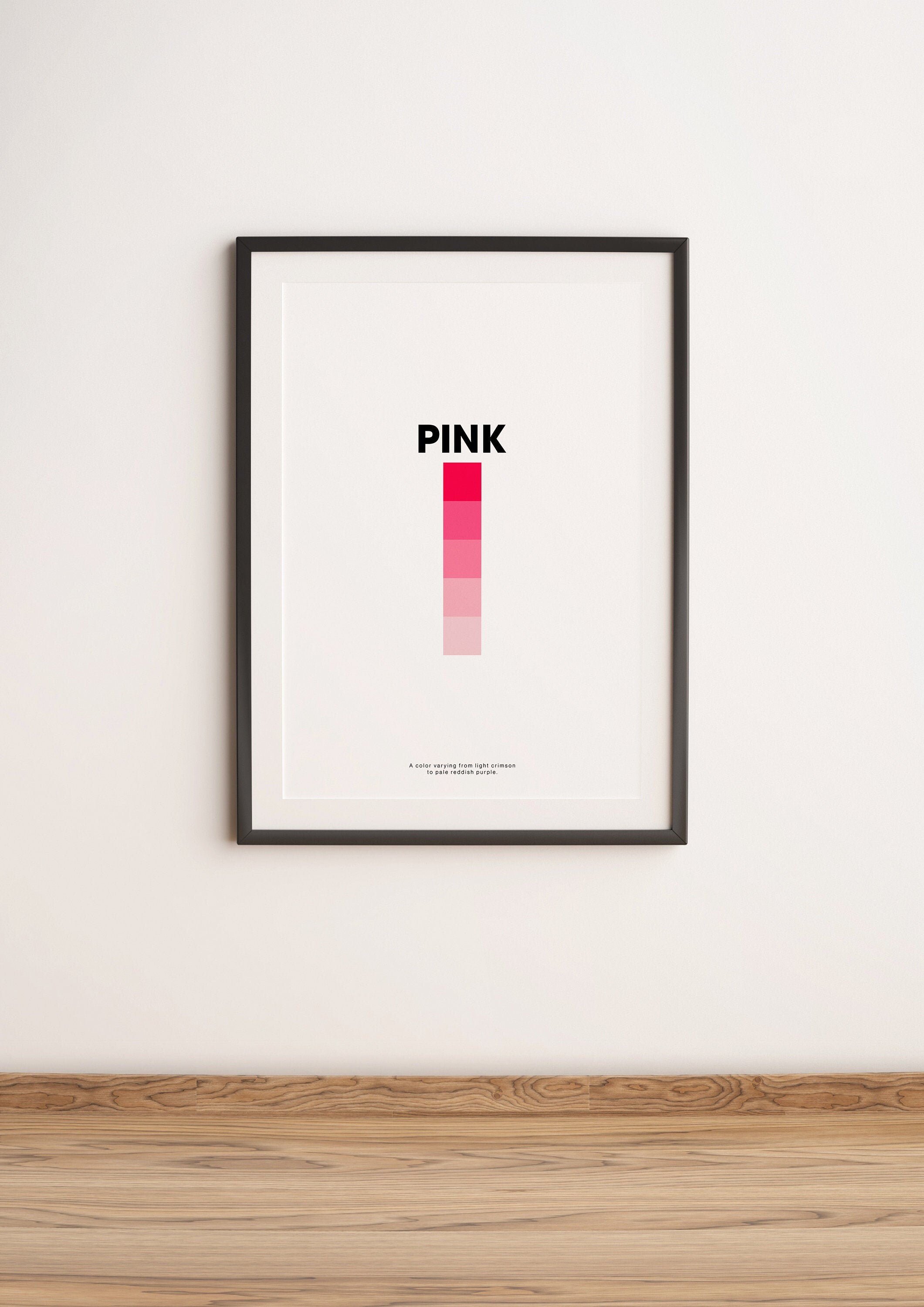 Pink Colour Swatch | Art Print - Etsy UK