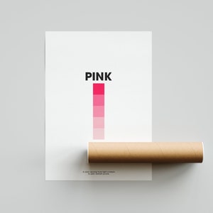 Pink Colour Swatch | Art Print - Etsy UK
