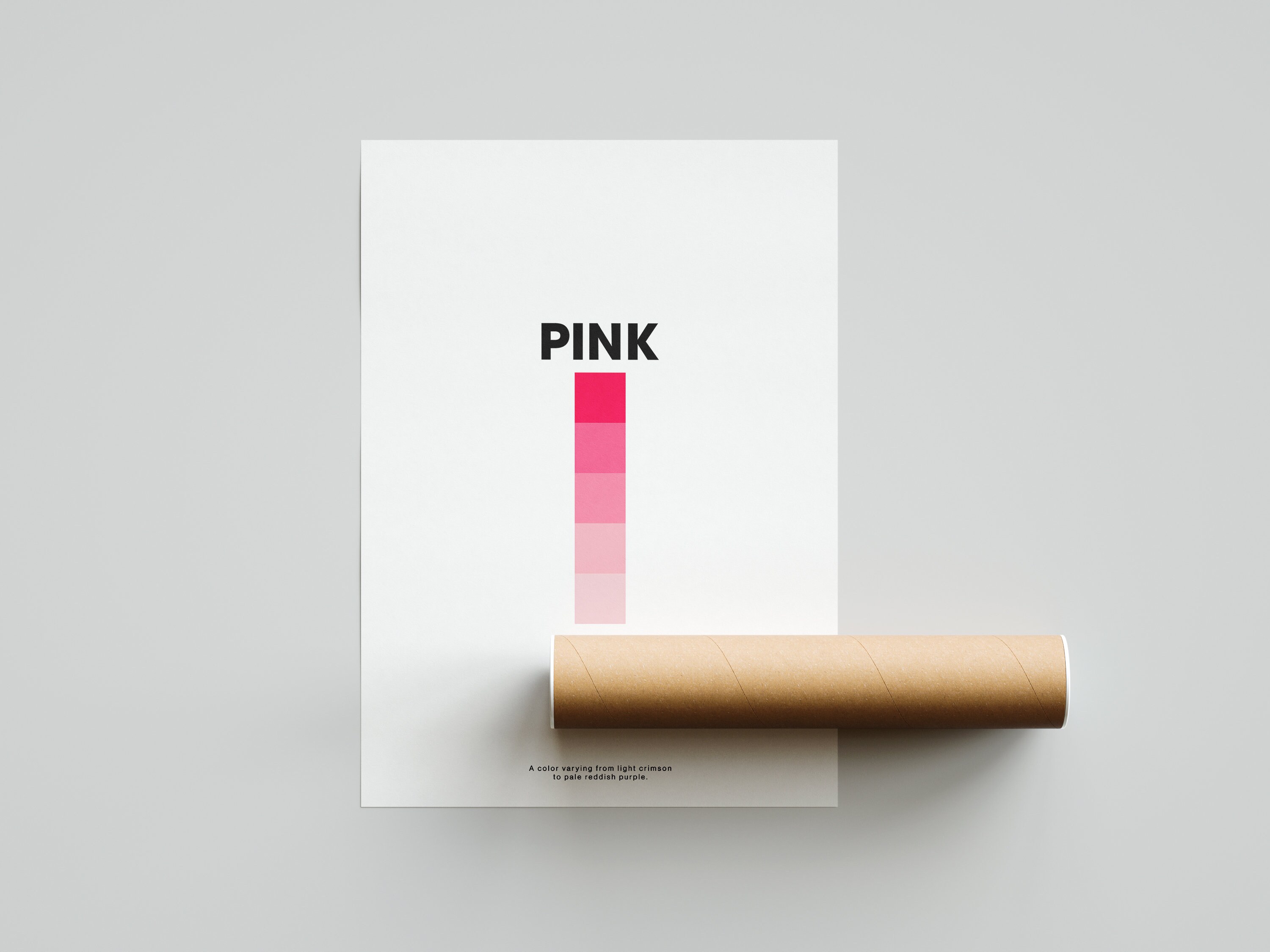 Pink Colour Swatch | Art Print - Etsy UK