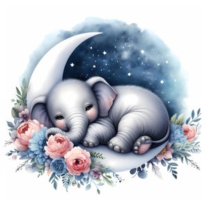 15 Clipart bébé éléphant, usage commercial, clipart éléphants, 300 DPI JPG, téléchargement immédiat, joli bébé éléphant, clipart baby shower