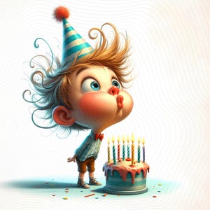 Schrulliger kleiner Junge Clipart Bundle - wunderliche Geburtstag Clipart, Handgemachter und Karten Hersteller - Digital Download - Hohe Auflösung, kommerzielle Nutzung