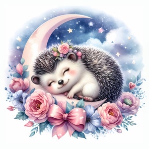 10 cliparts bébé hérisson, usage commercial, clipart hérisson, 300 DPI JPG, téléchargement immédiat, joli bébé hérisson, clipart baby shower