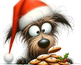 12 Christmas Dog Clipart - Festive Holiday Digital Download 300 DPI for Personal and Commercial Use, Quiry Christmas Dog Clip art