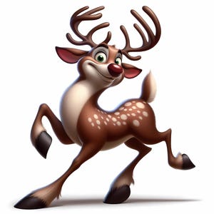 Quirky Christmas Clipart Bundle, Funny Reindeer Graphics - Whimsical Holiday Designs, Digital Download, Commercial Use Clip art