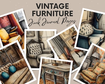 Vintage Furniture Ephemera Collection for Memory Keeping & Scrapbooking – Vintage Furniture Inspired Digi Kit