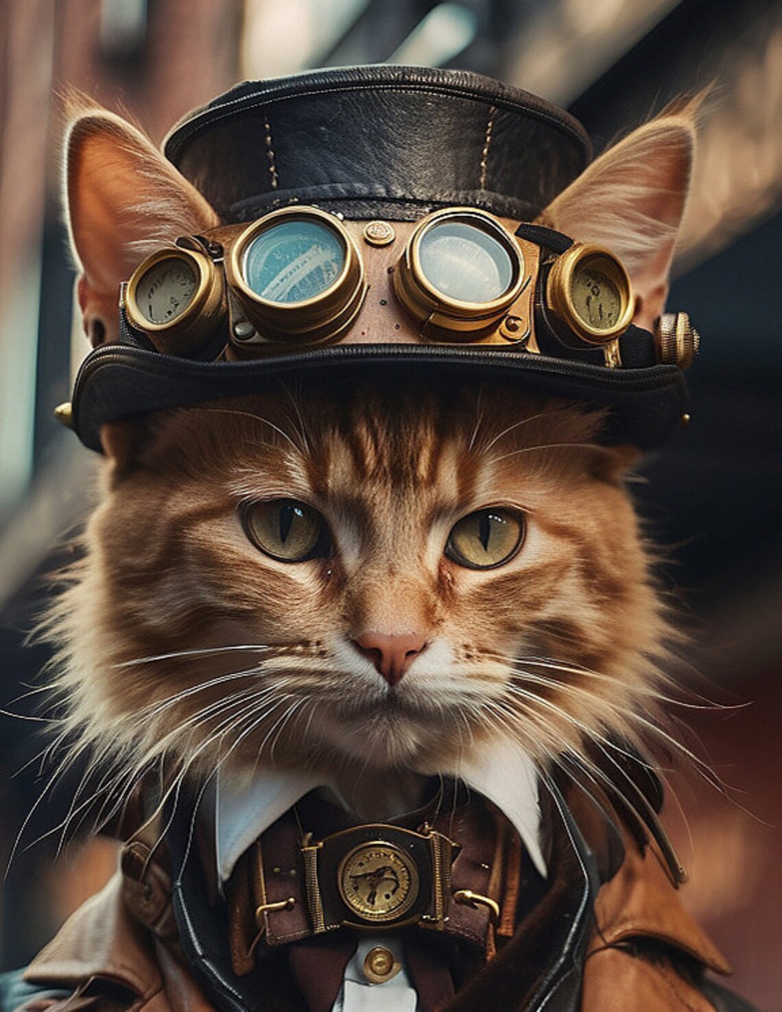 Steampunk Cats, Digital Art - Instant Download - Etsy