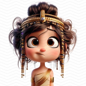 Wunderliches Cleopatra Clipart-Bundle - 12 süße alte Ägypten-Prinzessinnen. Perfekt für Bastelarbeiten, Scrapbooking & mehr. Persönliche und Kommerzielle Nutzung