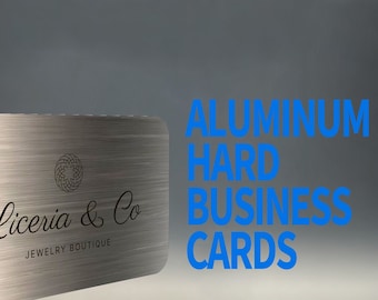 Metal Business Cards, Aluminum Business Cards, Full Color, Single or Double Sided, Custom Printed Business Cards