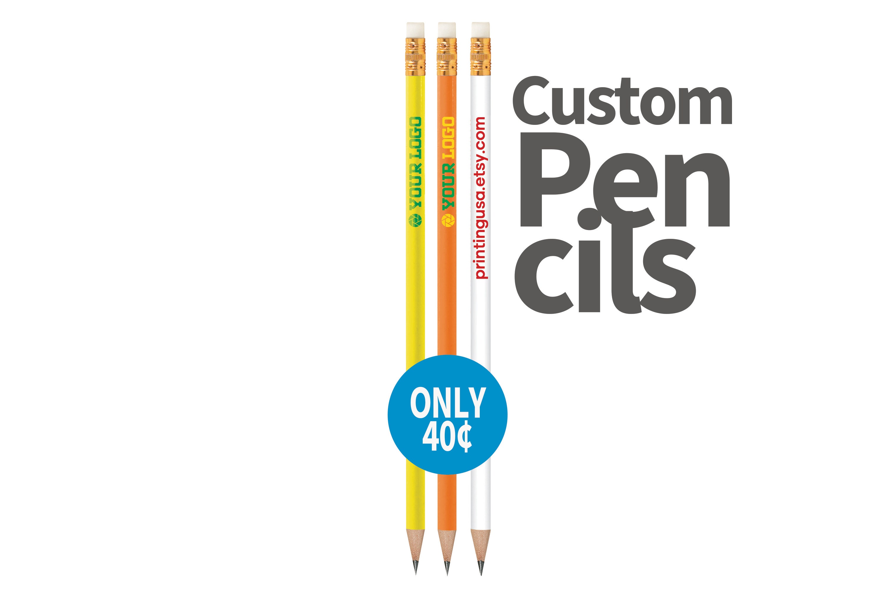 Personalized Pencils Custom #2 Pencils Bulk No 2 Pencils Custom School #2 Pencils