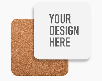 Custom Printed Coaster Cork Any Color Printing Personalized Coaster Hardwood Promotional Coaster Full Color Printing