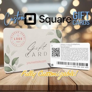 Square Point of Sale POS Custom Plastic Gift Cards