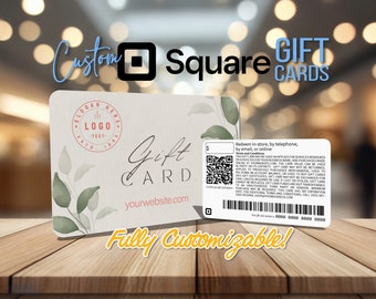 Square Point of Sale POS Custom Plastic Gift Cards