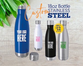 Personalized Water Bottle, Custom Water Bottle, Company Swag, Event Giveaway, Special Event, Bridesmaid Gift. Set of 48