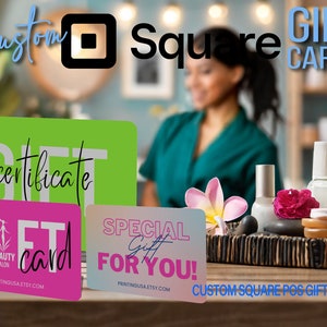 Square Point of Sale POS Custom Plastic Gift Cards - Etsy