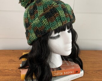 Camo Beanie with Pompom