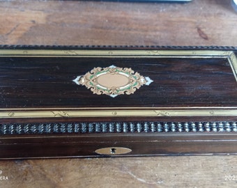 antic french pencil case or jewelry box