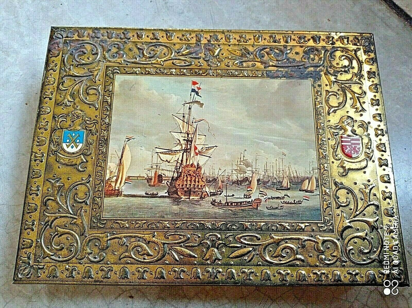 Boite A Biscuit Van Melle Rotterdam Vintage Tin Box