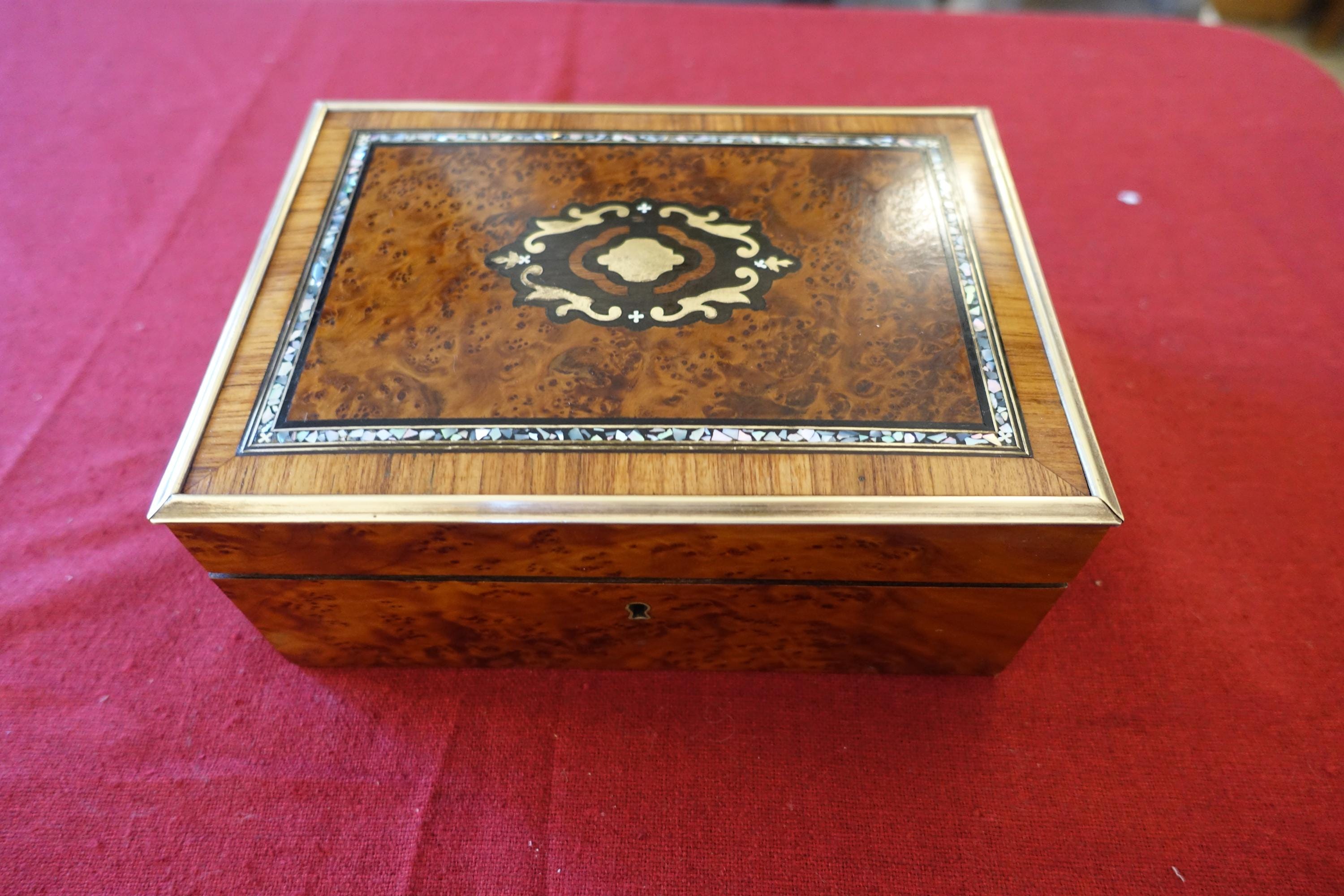 素晴らしい 19 世紀の裁縫箱ブール寄木細工 - Etsy 日本