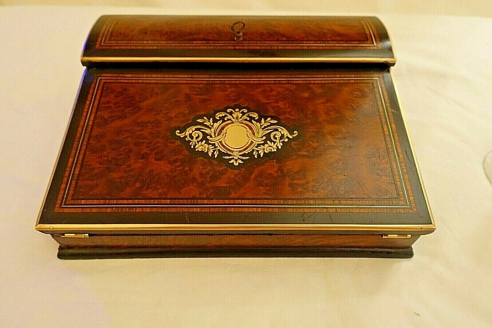 Superbe Ecritoire Napoleon 3 Marqueterie Boulle French Xix