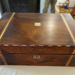 very large antic  jewelry box